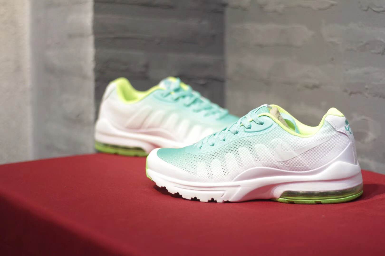 Women Nike Air Max Invigor Print 95 White Gint Green Shoes